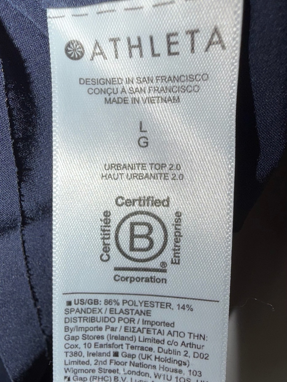 Women’s Athleta Navy long sleeve shirt - Picture 3 of 4